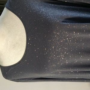 Women's stunning glitter silver gray tunic